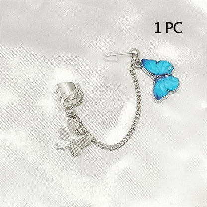 1PC New Fashion Gold Color Moon Star Clip Earrings Ear Cuff